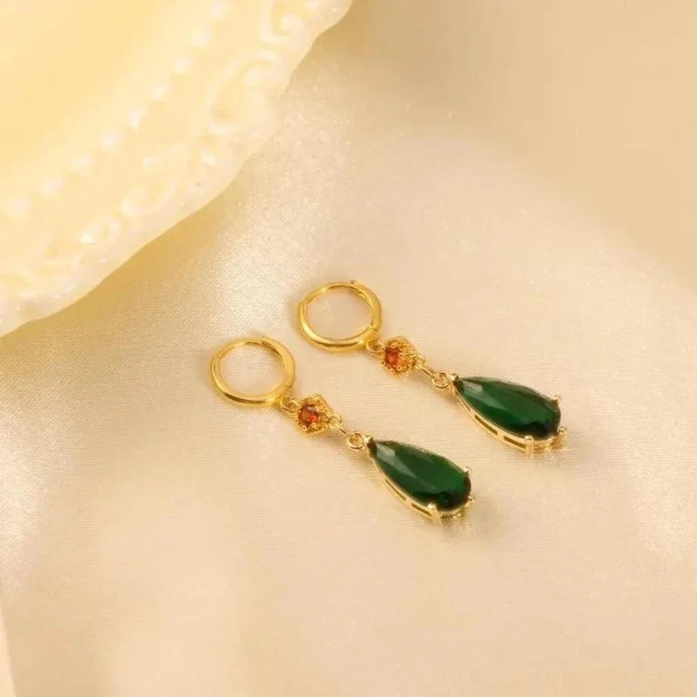 S 925 Howls Earringscrystal Teardrop Earrings Eb 53 - Picture 2 of 8